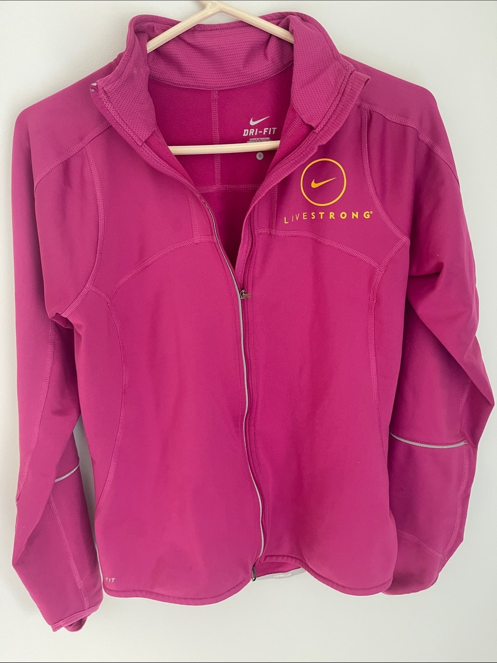 Nike Women's Pink Livestrong Dri-FIT Full-Zip Utility Jacket